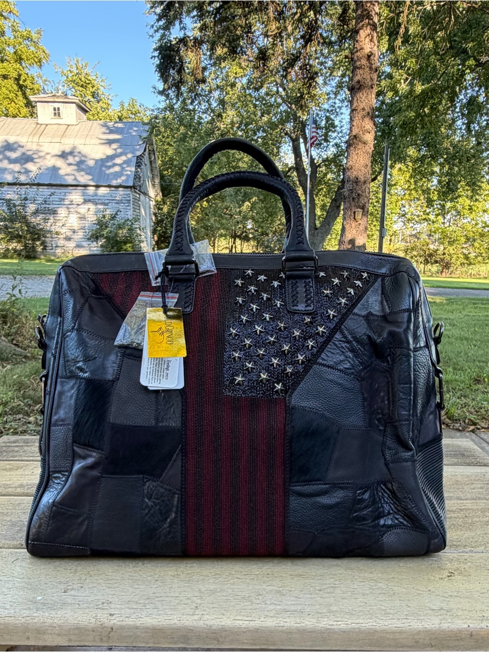 NWT Old Gringo Weekender Bag XL Overnight Flag Boots Satchel Limited Edition